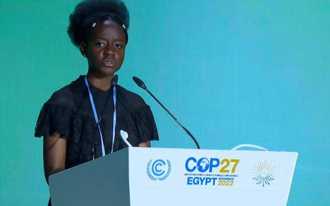 La jove activista climàtica Leah Namugerwa.