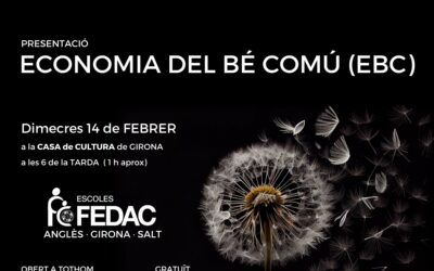 Presentació de l’ECONOMIA DEL BÉ COMÚ – Escoles FEDAC
